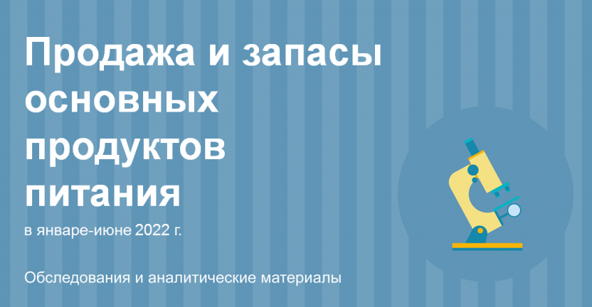 Продажа и запасы  основных продуктов питания