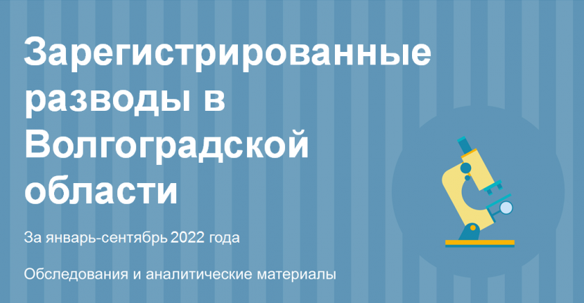 Зарегистрированные разводы в Волгоградской области за январь-сентябрь 2022 года