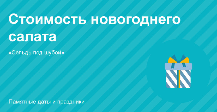 Стоимость новогоднего салата «Сельдь под шубой»