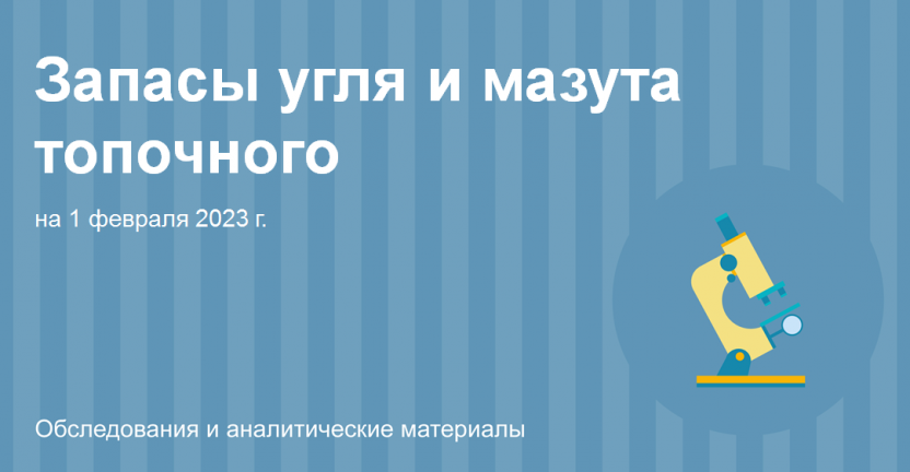 Запасы угля и мазута топочного