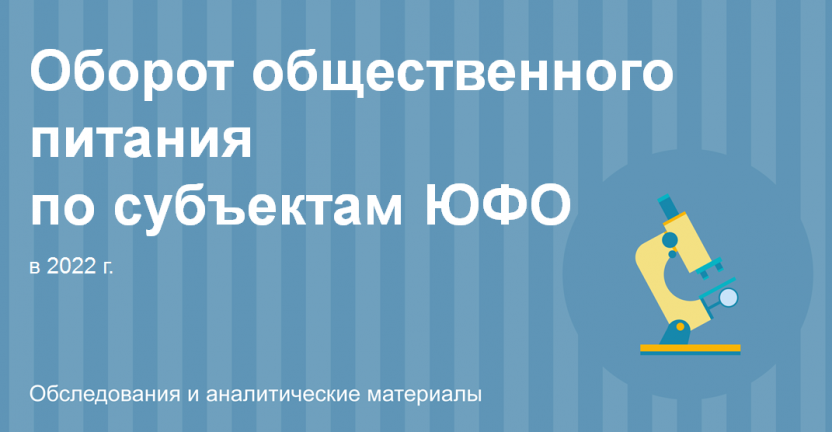 Оборот общественного питания по субъектам ЮФО