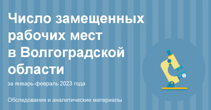 Число замещенных рабочих мест в Волгоградской области