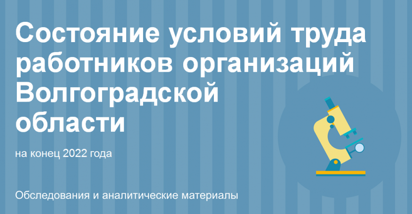 Состояние условий труда работников организаций Волгоградской области